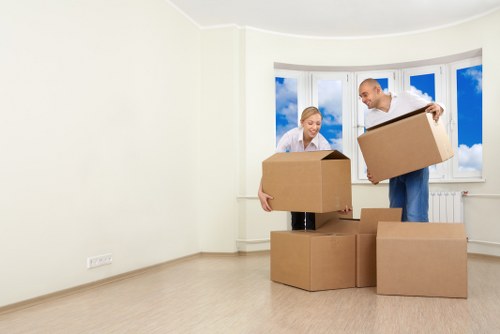 Local moving van ready for a Bullscross home removal