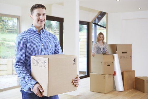 Unpacking service helping a family settle into a Bullscross property